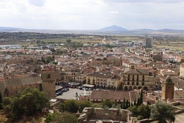 Fototapeta na wymiar Aerial view of Trujillo, Spain