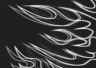 Simple black and white background with flame pattern