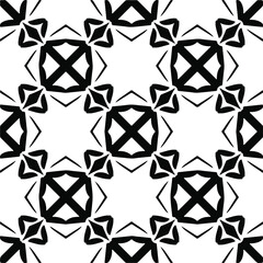 Vector geometric seamless pattern.Modern geometric background with abstract shapes.Monochromatic Repeating Patterns.Endless abstract texture.black  ornament for design.