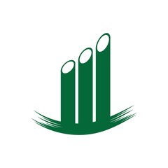 Bamboo tree logo ilustration vector template