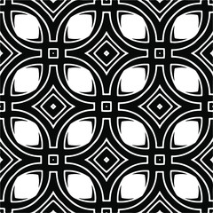 
Vector geometric seamless pattern.Modern geometric background with abstract shapes.Monochromatic Repeating Patterns.Endless abstract texture.black  ornament for design.