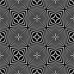  Vector geometric seamless pattern.Modern geometric background with abstract shapes.Monochromatic Repeating Patterns.Endless abstract texture.black ornament for design.