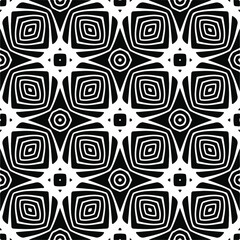  Vector geometric seamless pattern.Modern geometric background with abstract shapes.Monochromatic Repeating Patterns.Endless abstract texture.black ornament for design.