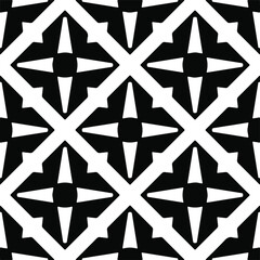  Vector geometric seamless pattern.Modern geometric background with abstract shapes.Monochromatic Repeating Patterns.Endless abstract texture.black ornament for design.