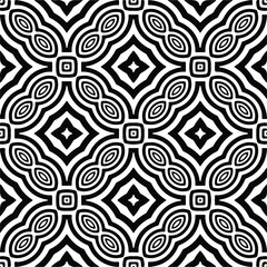  Vector geometric seamless pattern.Modern geometric background with abstract shapes.Monochromatic Repeating Patterns.Endless abstract texture.black ornament for design.
