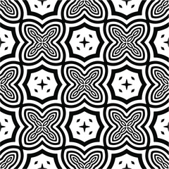  Vector geometric seamless pattern.Modern geometric background with abstract shapes.Monochromatic Repeating Patterns.Endless abstract texture.black ornament for design.