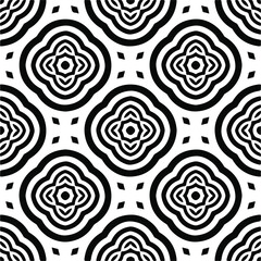  Vector geometric seamless pattern.Modern geometric background with abstract shapes.Monochromatic Repeating Patterns.Endless abstract texture.black ornament for design.