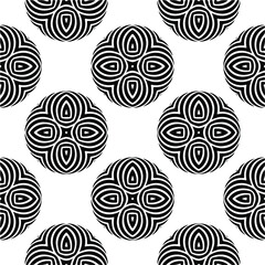 
Vector geometric seamless pattern.Modern geometric background with abstract shapes.Monochromatic Repeating Patterns.Endless abstract texture.black  ornament for design.