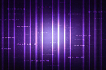 2d illustration abstract digital binary data on computer screen