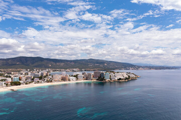 drone photo of spanish coast