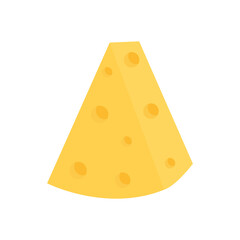 Vector illustration of cheese. Triangular slices of cheese. isolated on a white background, simple minimal style.
