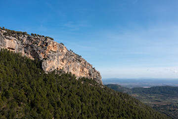 Fototapeta na wymiar Drone photo of mountain landscape in mallorca