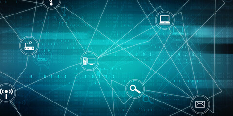 2d illustration technology background
