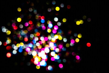 glittering shine bulbs lights background. abstract blurred of bl