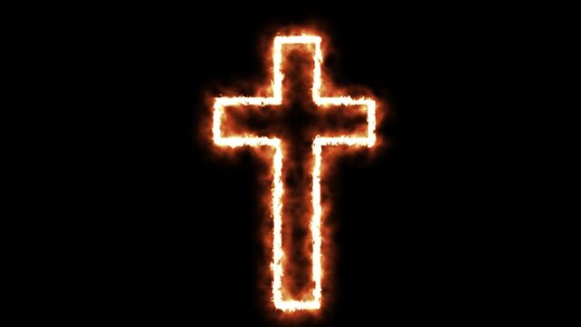 burning cross christian sign christmas eve