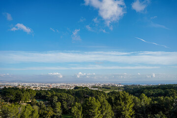 Fototapeta na wymiar Panoramic photo of Palma De mallorca