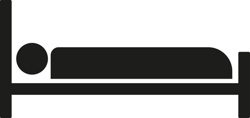 Sleeping bed icon sign. Signs and symbols.