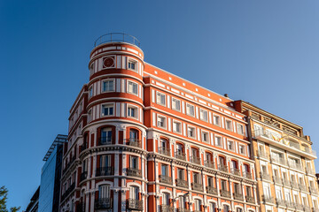 Old Luxury Residential Buildings In Madrid