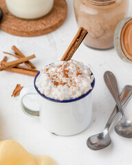 rice pudding with cinnamon