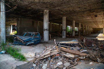 Fototapeta premium Abandoned Packard Automotive Plant in Detroit, Michigan