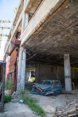 Fototapeta na wymiar Abandoned Packard Automotive Plant in Detroit, Michigan