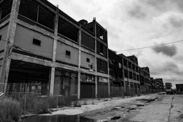 Abandoned Packard Automotive Plant in Detroit, Michigan