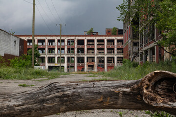 Abandoned Packard Automotive Plant in Detroit, Michigan