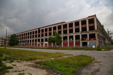 Fototapeta na wymiar Abandoned Packard Automotive Plant in Detroit, Michigan