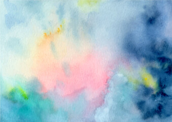  Colorful abstract texture background with watercolor