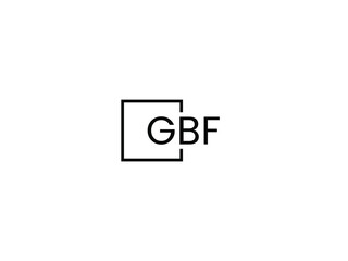 GBF Letter Initial Logo Design Vector Illustration
