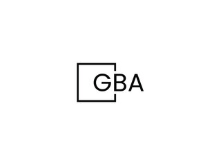 GBA Letter Initial Logo Design Vector Illustration