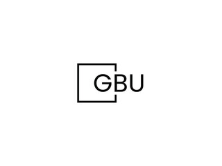 Obraz premium GBU Letter Initial Logo Design Vector Illustration