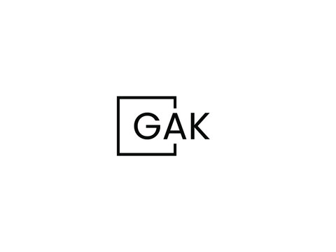GAK Letter Initial Logo Design Vector Illustration