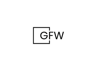 GFW Letter Initial Logo Design Vector Illustration