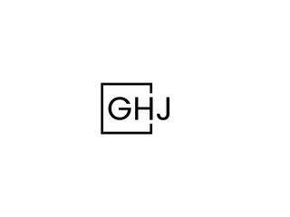 GHJ Letter Initial Logo Design Vector Illustration