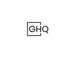 Obraz premium GHQ Letter Initial Logo Design Vector Illustration