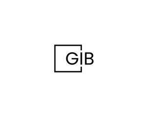 Fototapeta premium GIB Letter Initial Logo Design Vector Illustration