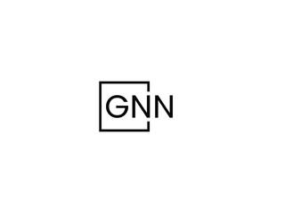 GNN Letter Initial Logo Design Vector Illustration