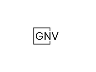 Obraz premium GNV Letter Initial Logo Design Vector Illustration