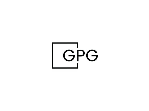 GPG Letter Initial Logo Design Vector Illustration