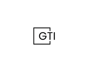 GTI Letter Initial Logo Design Vector Illustration