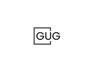 Obraz premium GUG Letter Initial Logo Design Vector Illustration