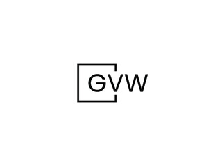 GVW Letter Initial Logo Design Vector Illustration