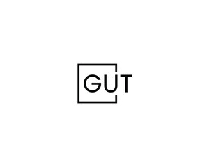 GUT Letter Initial Logo Design Vector Illustration