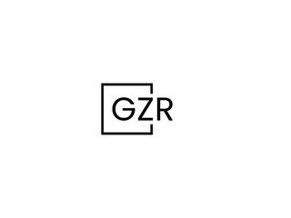 GZR Letter Initial Logo Design Vector Illustration
