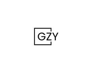 GZY Letter Initial Logo Design Vector Illustration