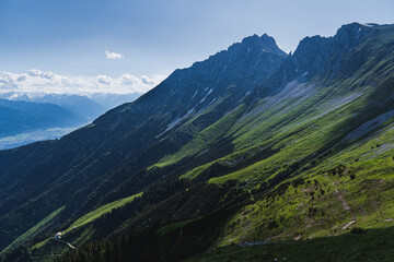 Naklejka premium Sunset in the Mountains