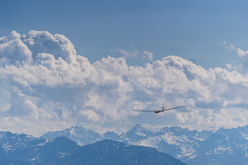 Glider in the alps