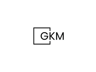GKM Letter Initial Logo Design Vector Illustration