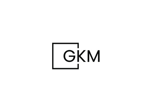 GKM Letter Initial Logo Design Vector Illustration